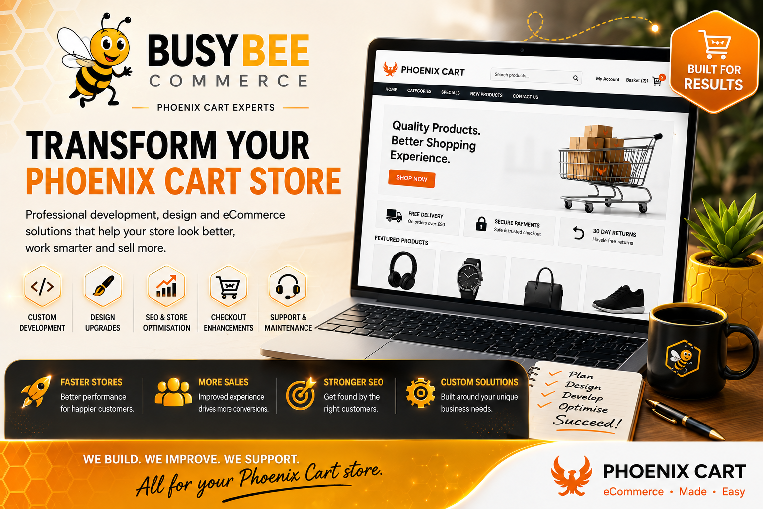 Transform Your Phoenix Cart Store with BusyBee Commerce