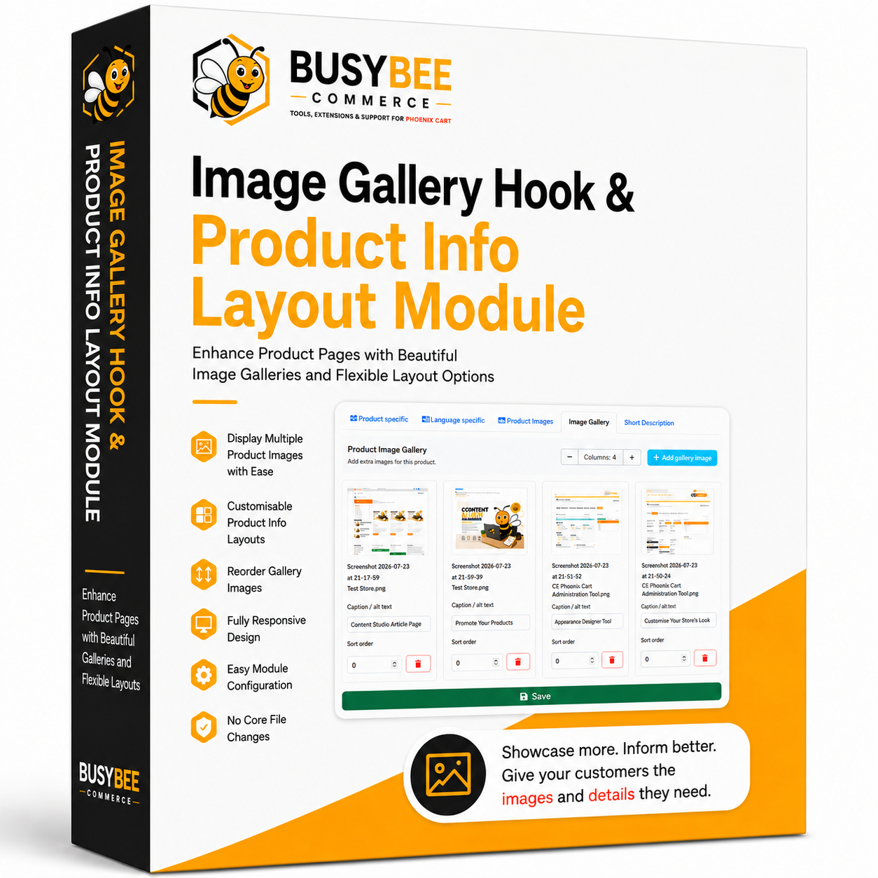 Image Gallery & Product Info Layout Module